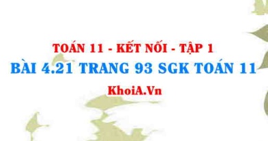 Bài 4.21 trang 93 SGK Toán 11 tập 1 Kết nối tri thức